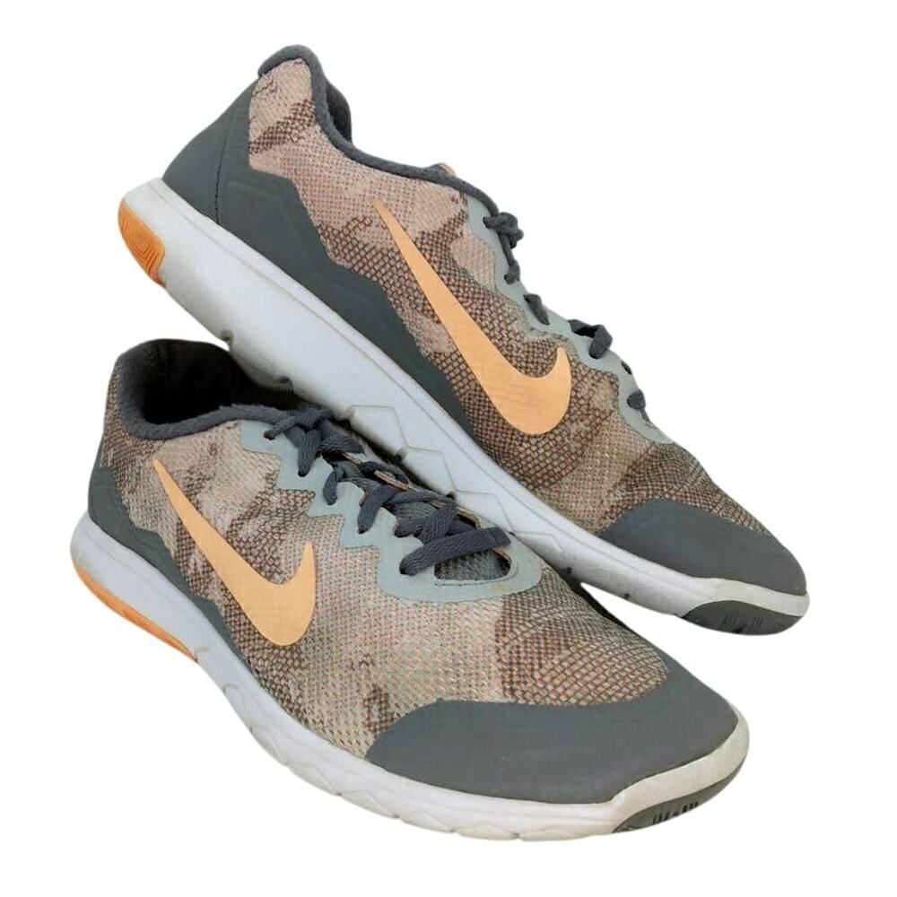 Nike Flex Experience RN4 Women's Pre-owned Gray/Peach Running Sneakers - sz. 10